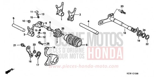 GEARSHIFT DRUM CR250RY de 2000